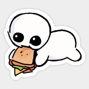 TBH creature eating a sandwich Sticker